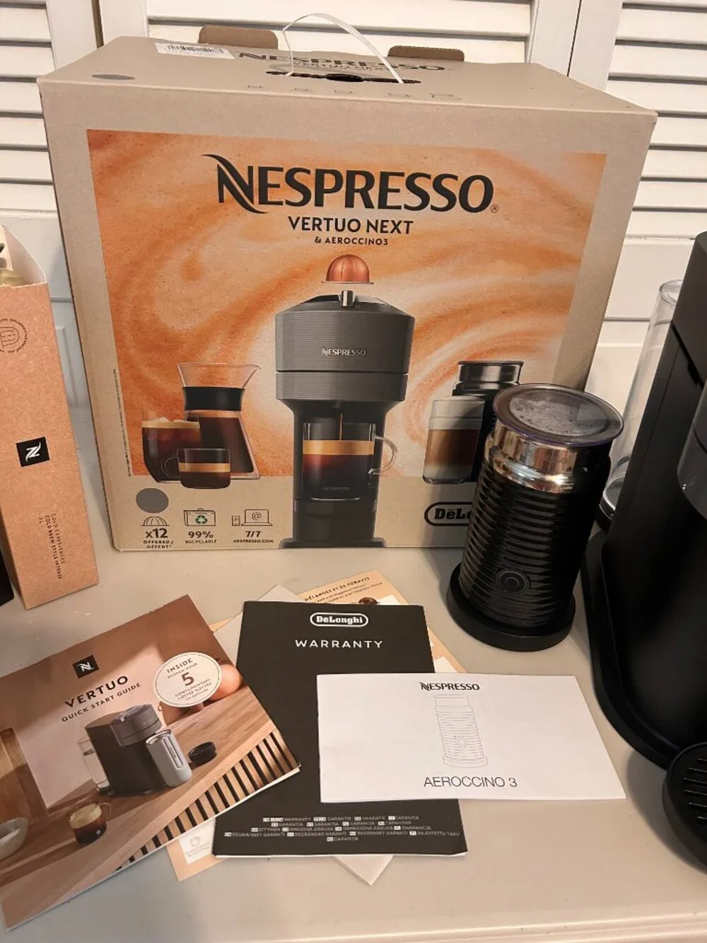*OPEN BOX* Nespresso Vertuo Next Espresso Machine & Aeroccino 3